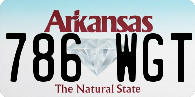 AR license plate 786WGT