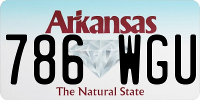AR license plate 786WGU