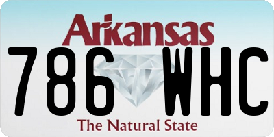 AR license plate 786WHC