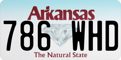 AR license plate 786WHD