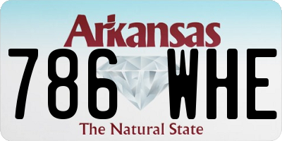 AR license plate 786WHE