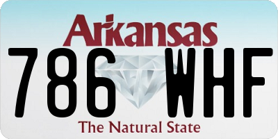 AR license plate 786WHF