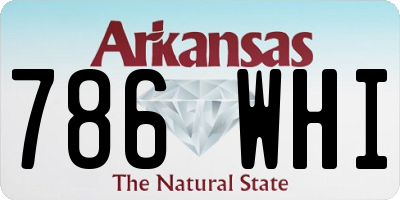 AR license plate 786WHI