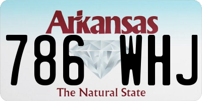 AR license plate 786WHJ