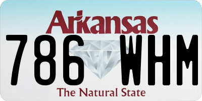AR license plate 786WHM