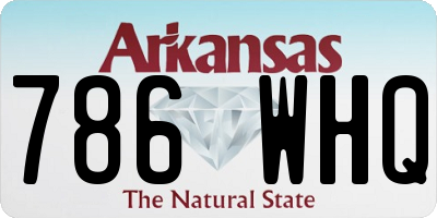 AR license plate 786WHQ