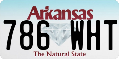 AR license plate 786WHT