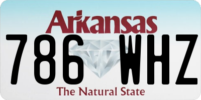 AR license plate 786WHZ