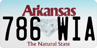 AR license plate 786WIA