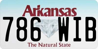 AR license plate 786WIB