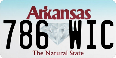AR license plate 786WIC