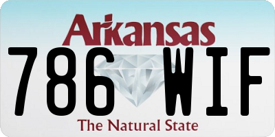 AR license plate 786WIF