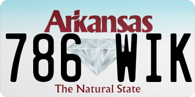 AR license plate 786WIK