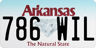 AR license plate 786WIL