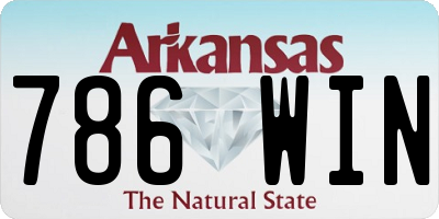 AR license plate 786WIN
