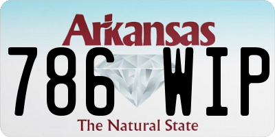 AR license plate 786WIP