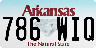 AR license plate 786WIQ