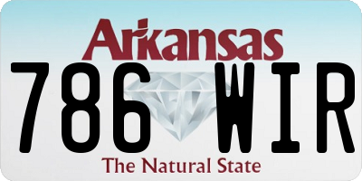 AR license plate 786WIR