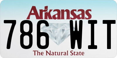 AR license plate 786WIT