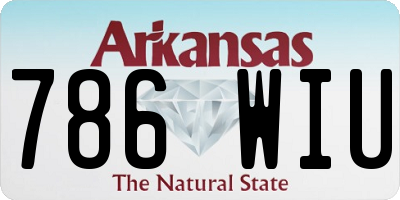 AR license plate 786WIU