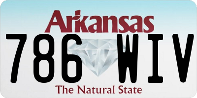 AR license plate 786WIV