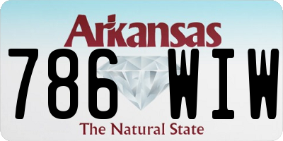 AR license plate 786WIW