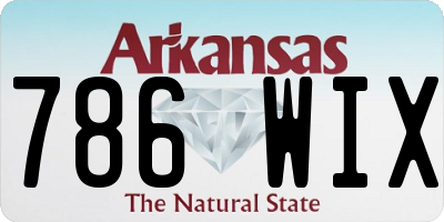 AR license plate 786WIX