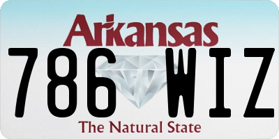 AR license plate 786WIZ