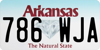 AR license plate 786WJA