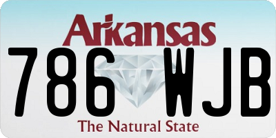 AR license plate 786WJB