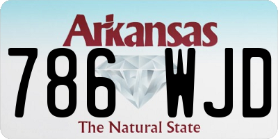 AR license plate 786WJD