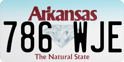 AR license plate 786WJE