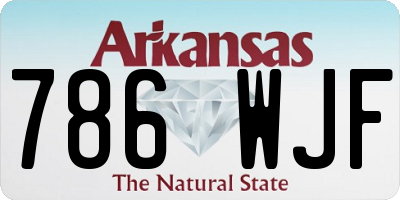AR license plate 786WJF