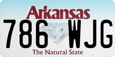 AR license plate 786WJG