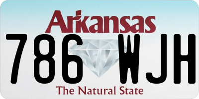 AR license plate 786WJH