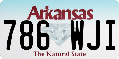 AR license plate 786WJI