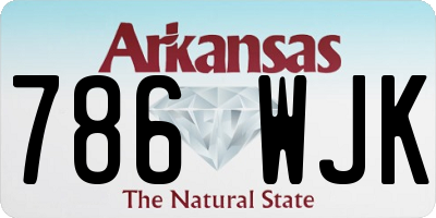AR license plate 786WJK
