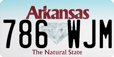 AR license plate 786WJM
