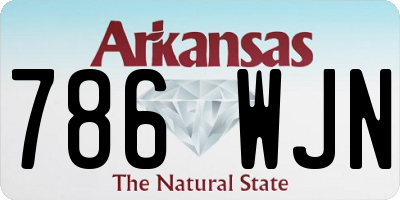 AR license plate 786WJN