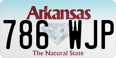 AR license plate 786WJP