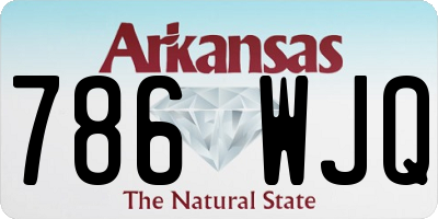 AR license plate 786WJQ
