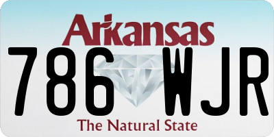 AR license plate 786WJR