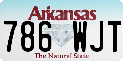 AR license plate 786WJT