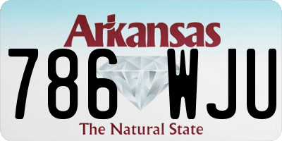 AR license plate 786WJU