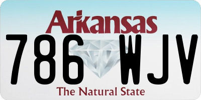 AR license plate 786WJV
