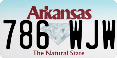 AR license plate 786WJW