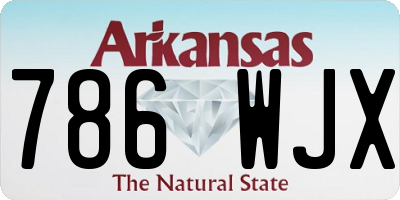 AR license plate 786WJX