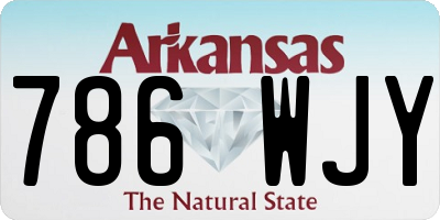 AR license plate 786WJY