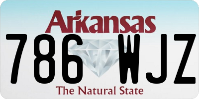 AR license plate 786WJZ