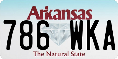 AR license plate 786WKA